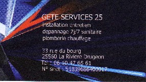 gete services 25 La Rivière Drugeon