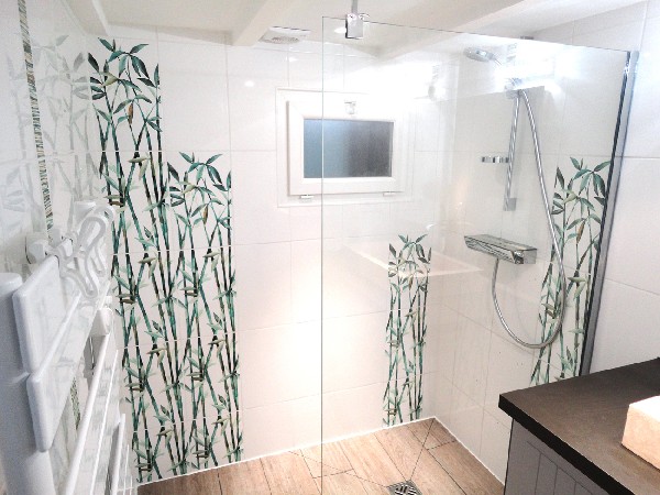 Rénovation de salle de bain à Toulouse.<br />
Création de Douche à l'italienne